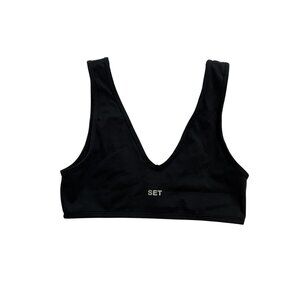 SET Active Sportbody Sporty Dip Bra in Onyx